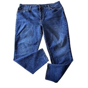 Seven7 High Rise Skinny Jeans - Size 18W - Dark Blue